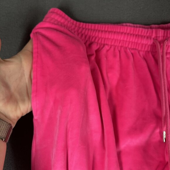 PINK Victoria's Secret Pants Womens XL Pink Velour Lounge Sweatpants Embroidered - Picture 6 of 10
